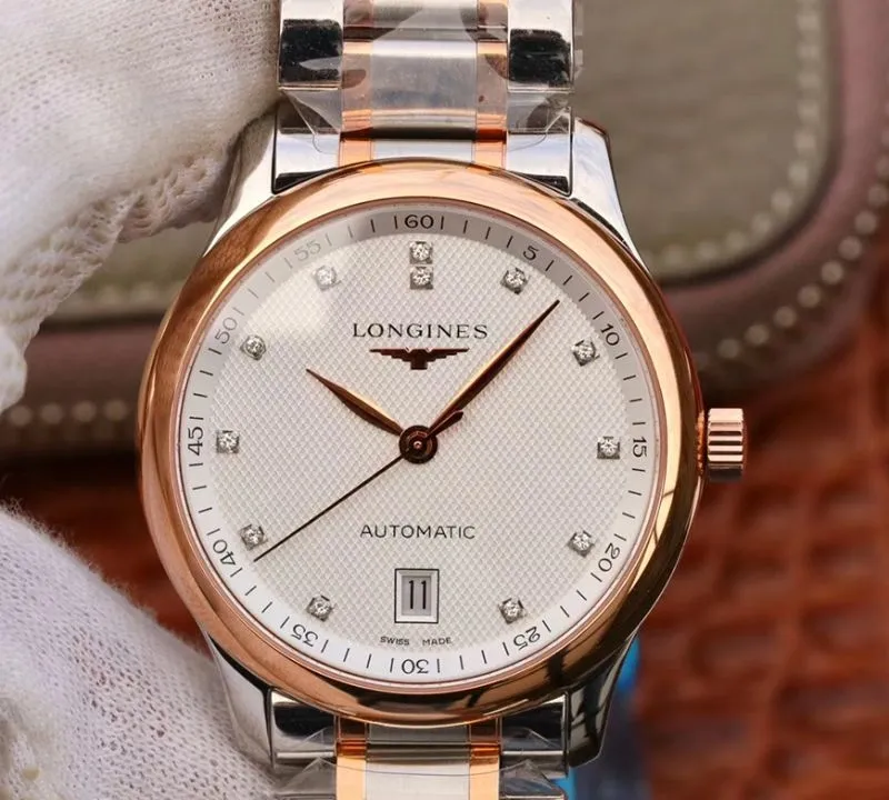 Longines Master Collections L2.628.5.97.7 KY Factory 1:1 Best Edition Replica Watch Swiss ETA2892 White Textured Dial